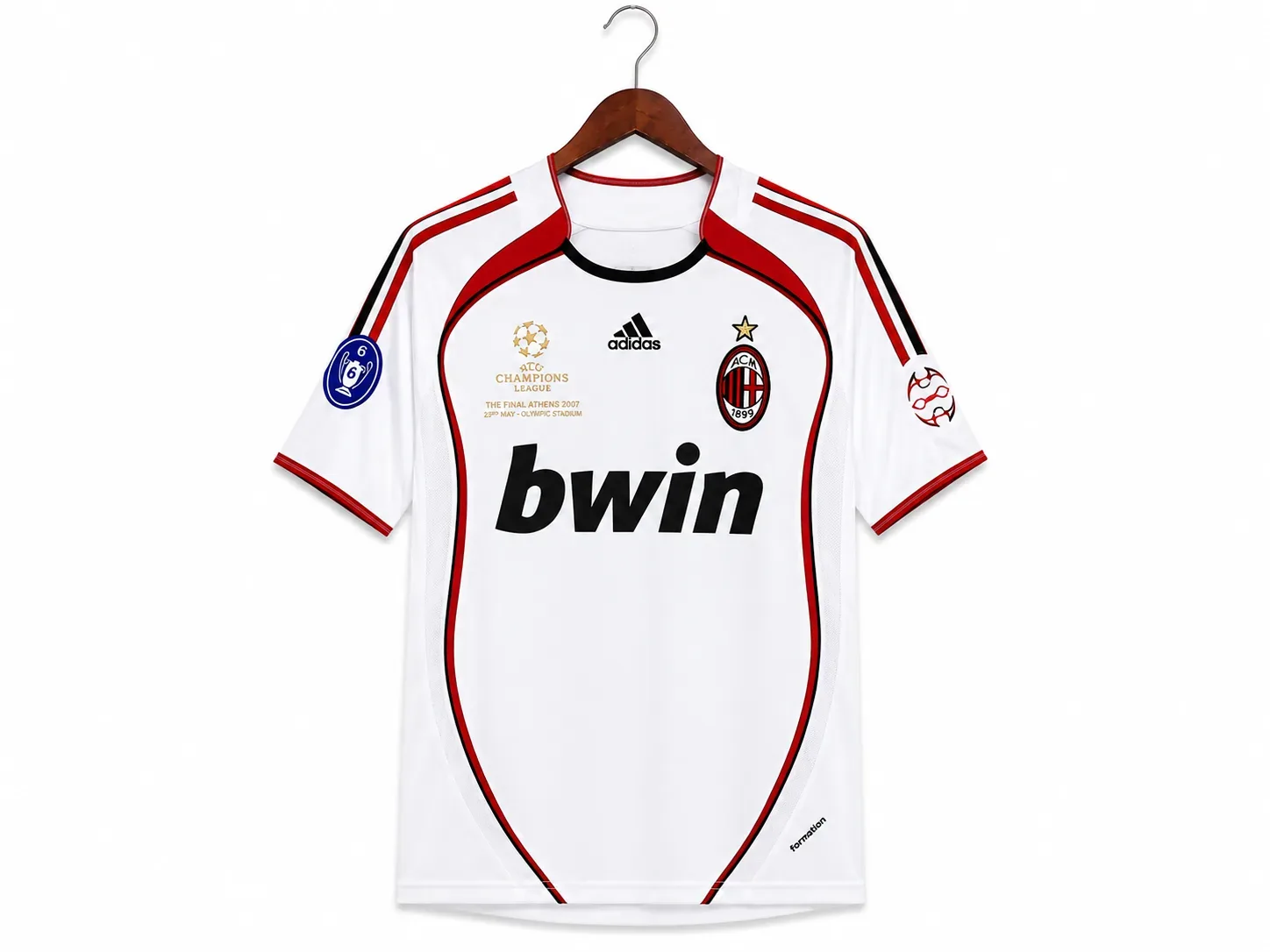 AC Milan 2006/07 wit uitshirt zoals gedragen in de finale van Athene