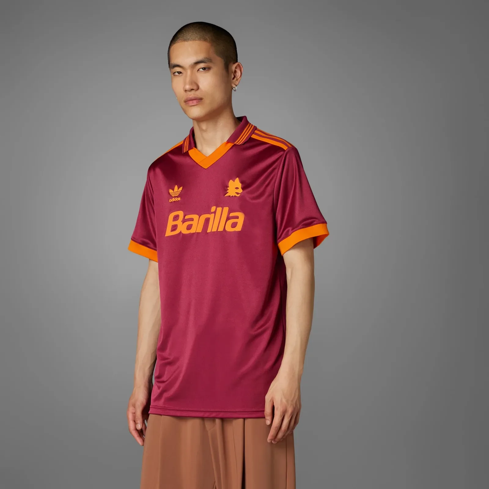 AS Roma '93 adidas Originals-thuisshirt met trefoil, Lupetto en Barilla
